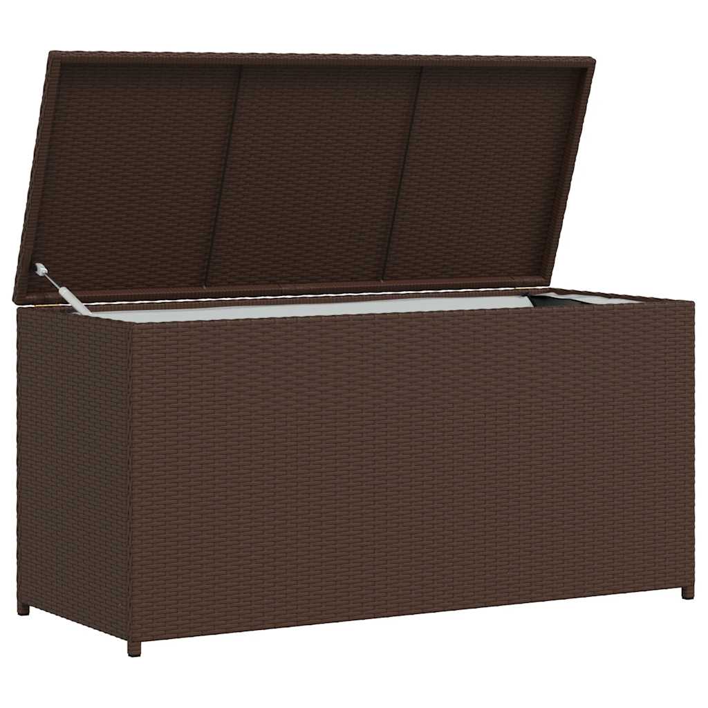Baule da Giardino Marrone 120x50x60 cm in Polyrattan