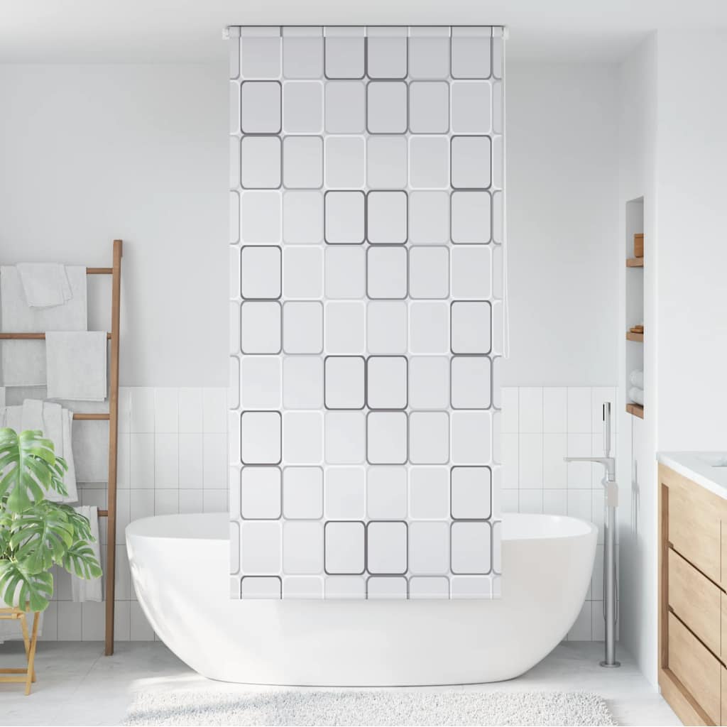 Tenda a Rullo per Doccia 120x240 cm Quadrati