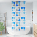 Tenda a Rullo per Doccia 120x240 cm con Motivo a Cerchi