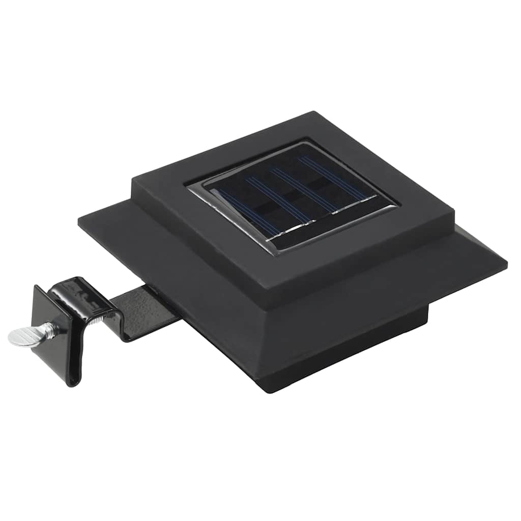 Lampade Solari da Esterni 6 pz a LED Quadrate 12 cm Nero