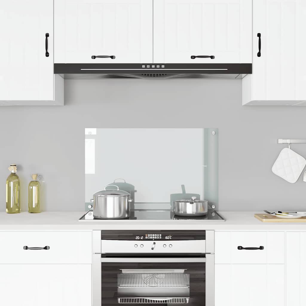 Paraschizzi per Cucina Trasparente 80x50 cm in Vetro Temperato