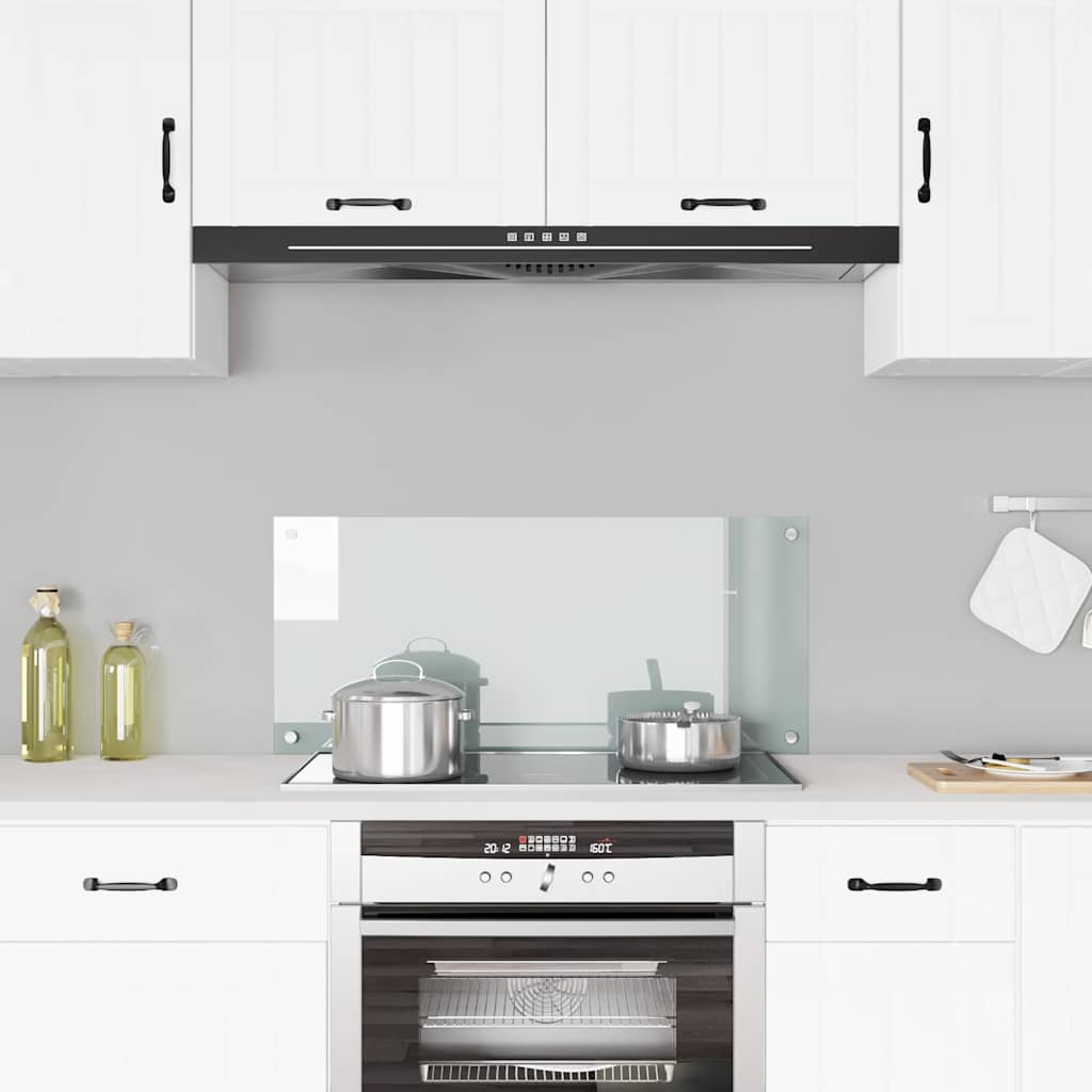Paraschizzi per Cucina Trasparente 90x40 cm in Vetro Temperato