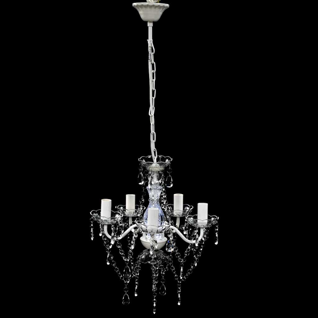 Lampadario con 5 Lampadine Trasparente