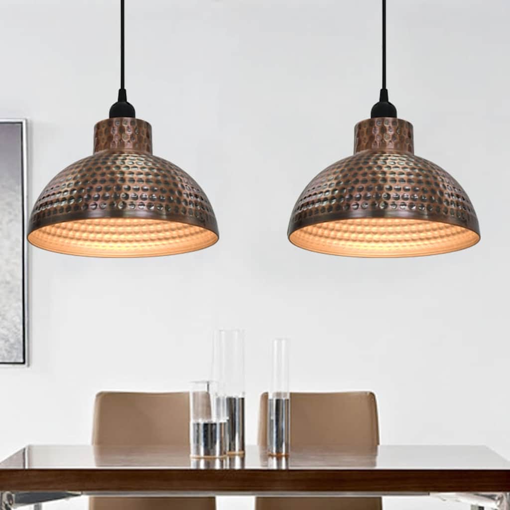 Lampadari 2 p Semisferici Color Rame