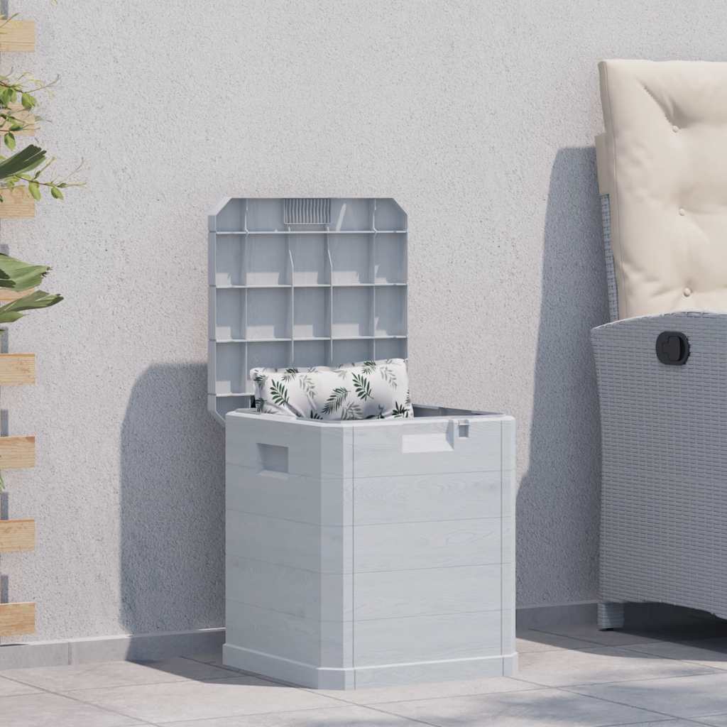 Baule da Giardino 90 L Grigio Chiaro