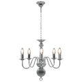 Lampadario Argento 5 Lampadine Attacco E14