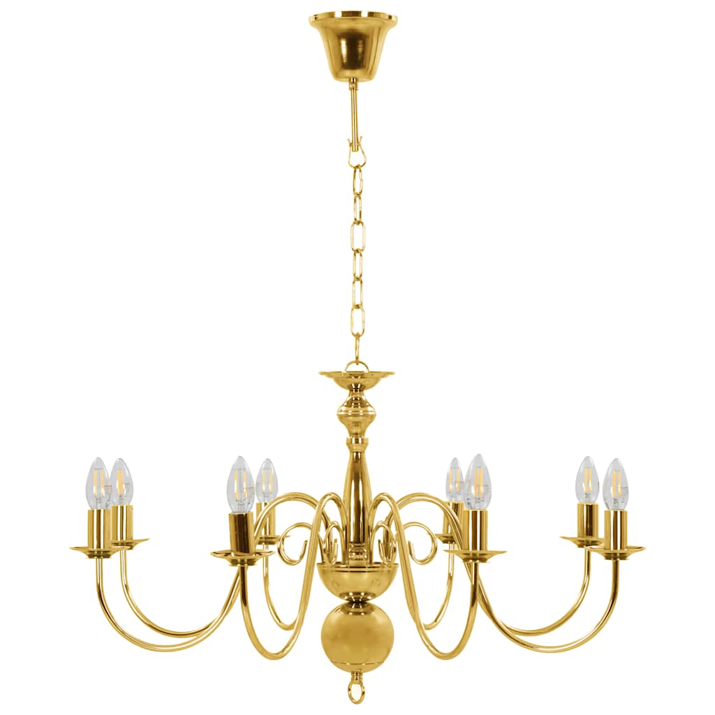 Lampadario Oro con 8 Lampadine E14