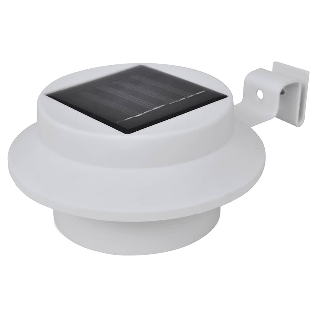 Lampade Solari da Esterno per Recinzioni 12 pz LED Bianco