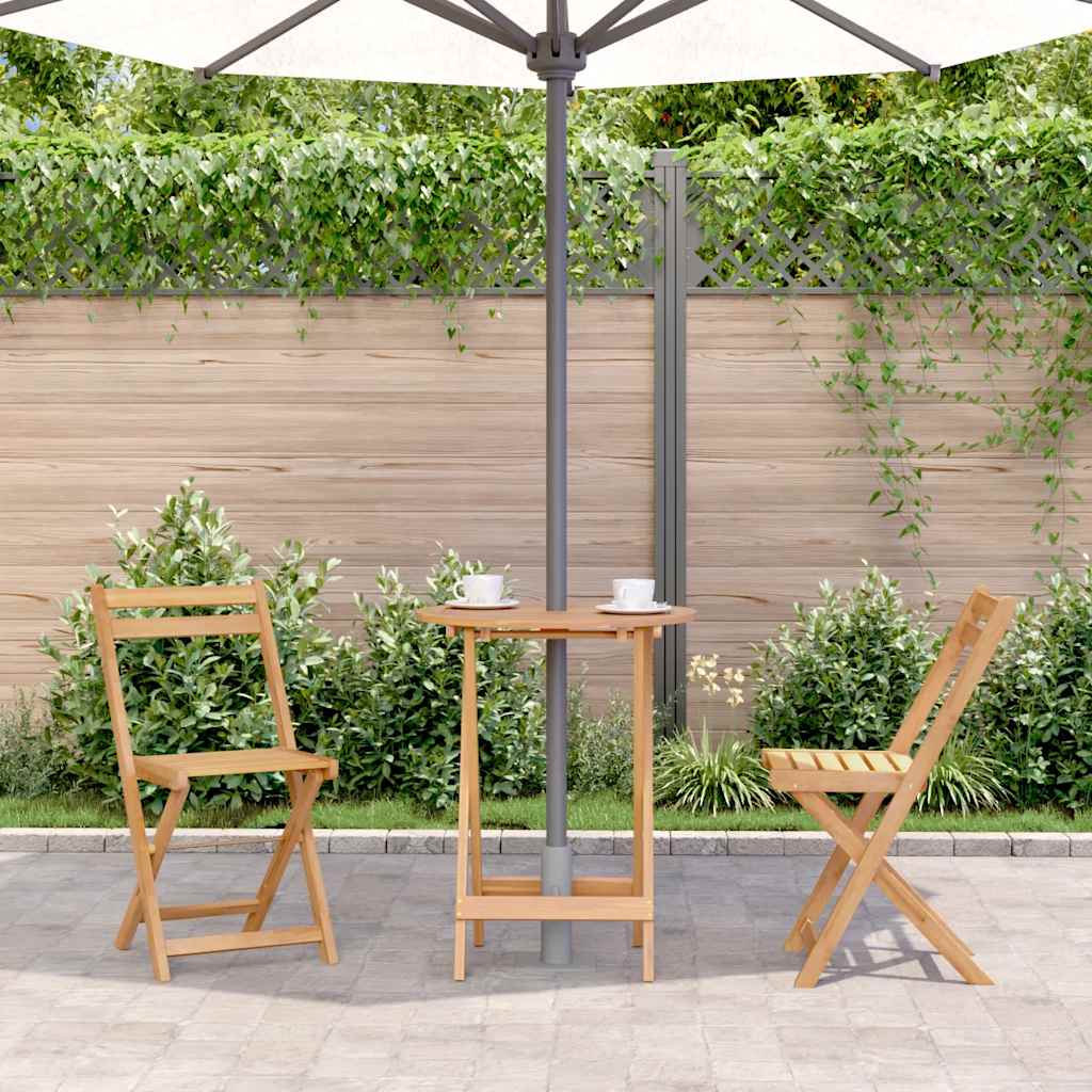 Tavolo da Giardino Pieghevole 60x75 cm in Massello d'Acacia