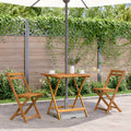 Tavolo da Giardino Pieghevole 70x70x75 cm in Massello d'Acacia