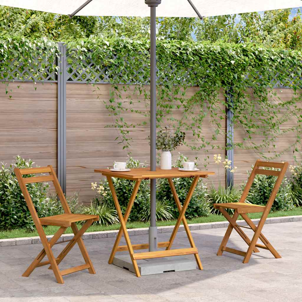 Tavolo da Giardino Pieghevole 70x70x75 cm in Massello d'Acacia