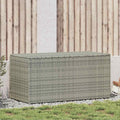 Baule da Giardino in Polyrattan 100x50x50 cm Grigio
