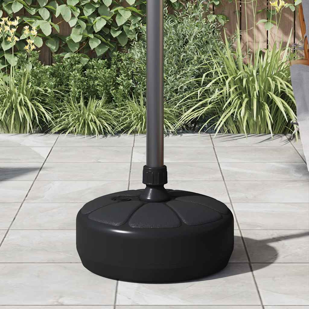 Base per Ombrellone Riempibile con Sabbia/Acqua 15L Nera