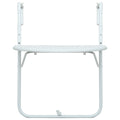 Tavolo da Balcone Pensile Bianco 60x64x83,5cm Plastica Rattan
