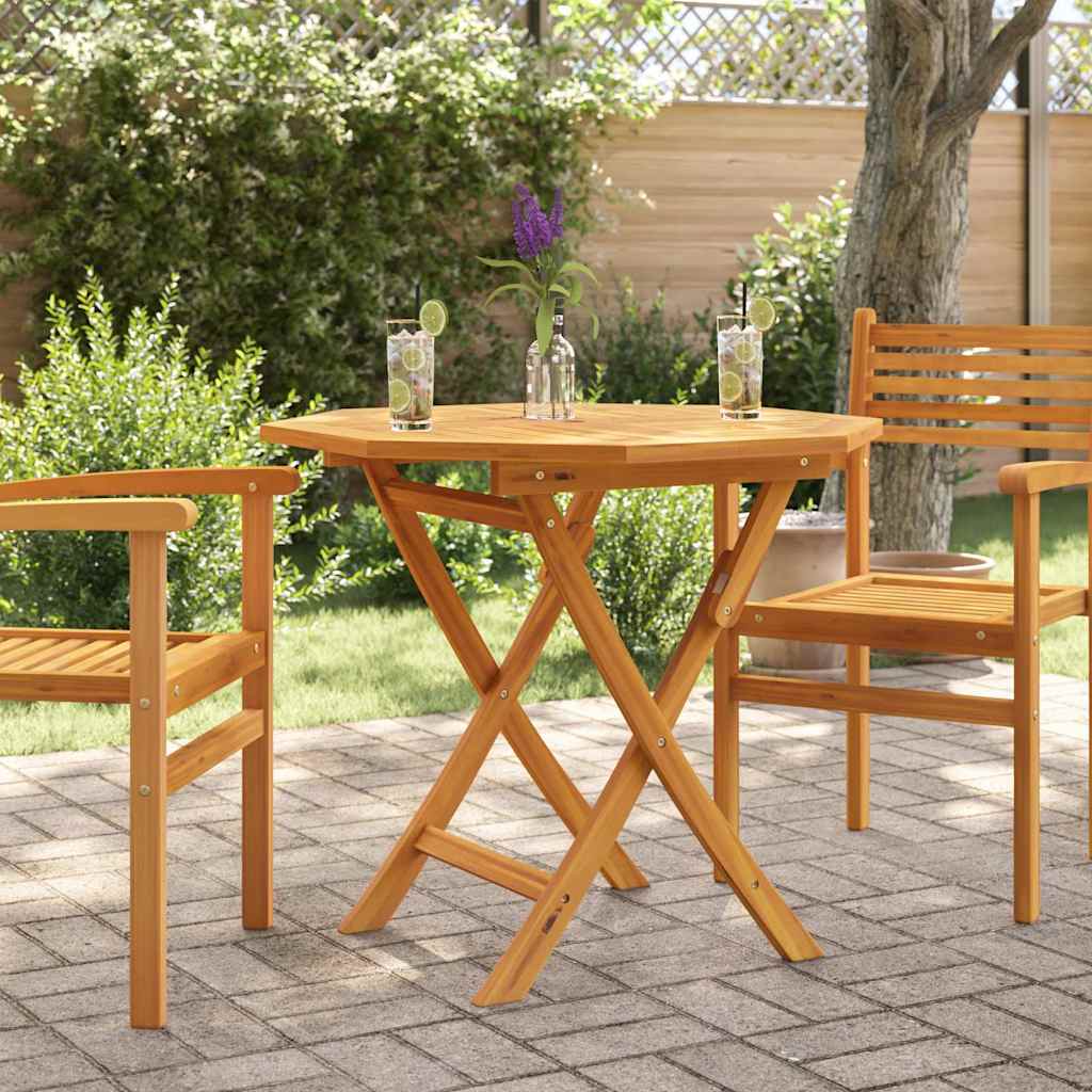 Tavolo da Giardino Pieghevole 85x85x76cm Legno Massello di Teak