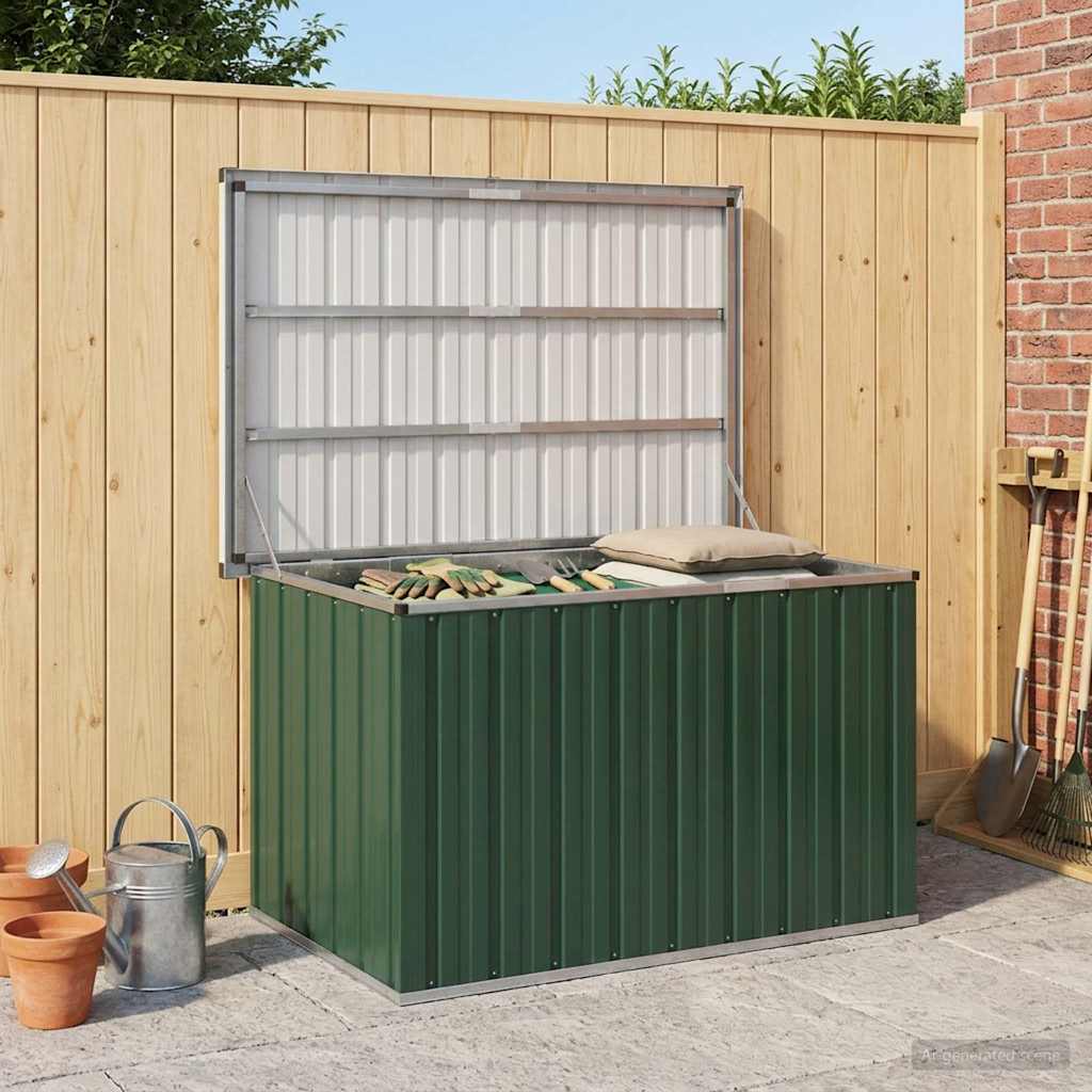 Baule da giardino verde 109x67x65 cm