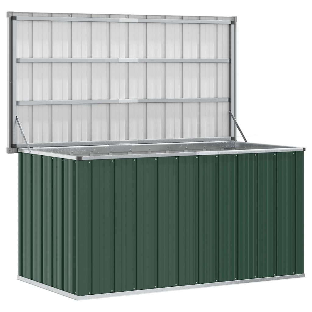 Baule da giardino verde 129x67x65 cm