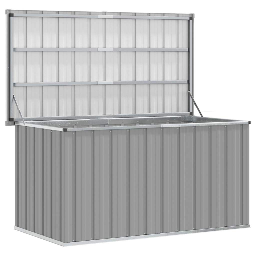 Baule da Giardino Grigio 129x67x65 cm