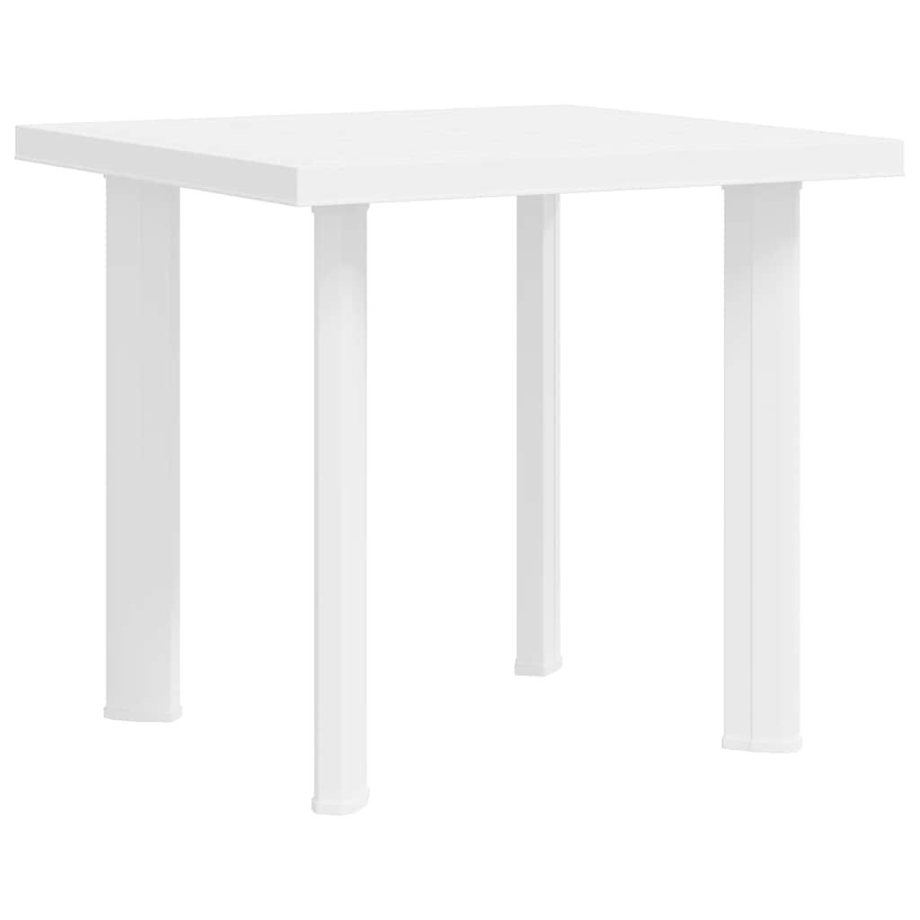 Tavolo da Giardino Bianco 78x75x72 cm in Plastica