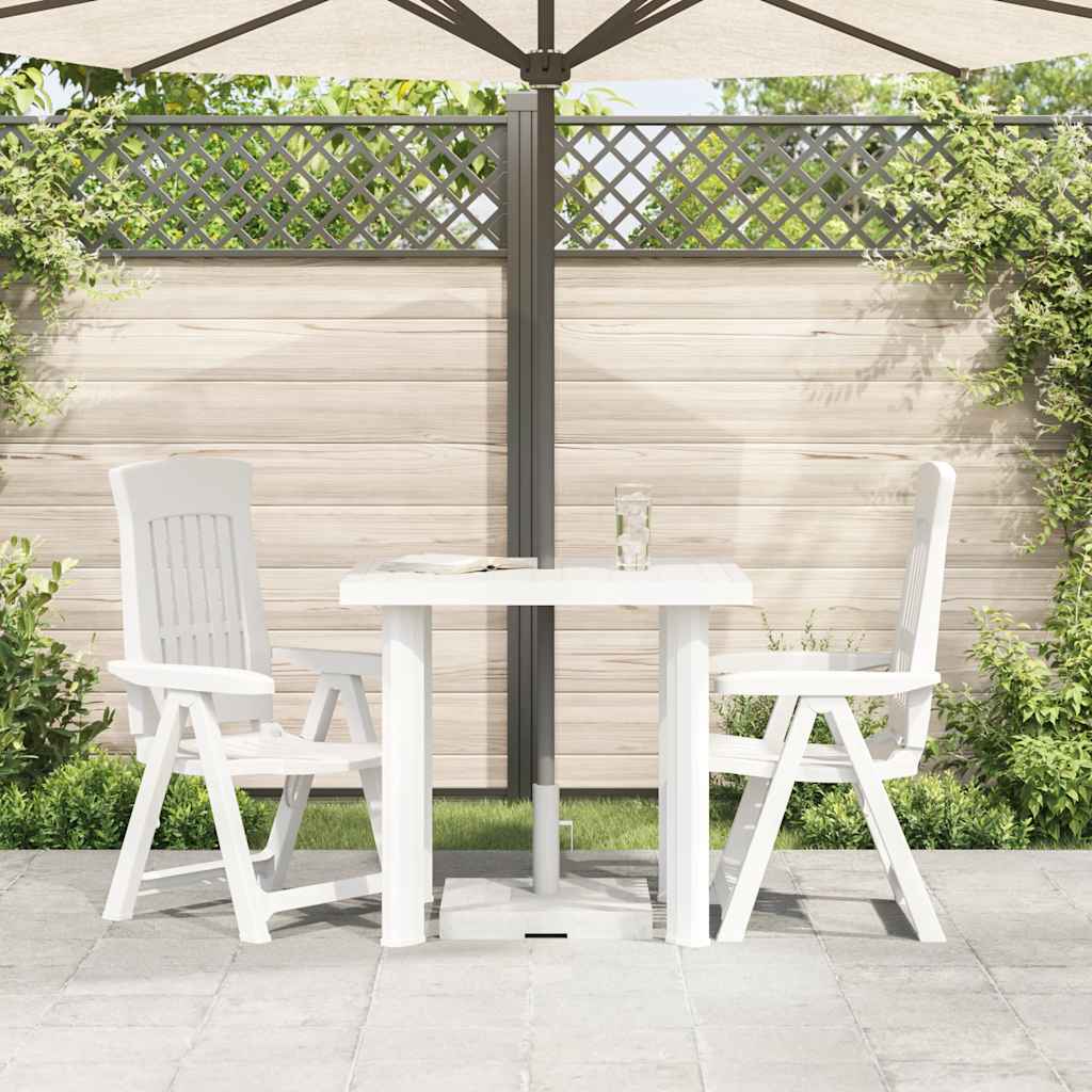 Tavolo da Giardino Bianco 78x75x72 cm in Plastica