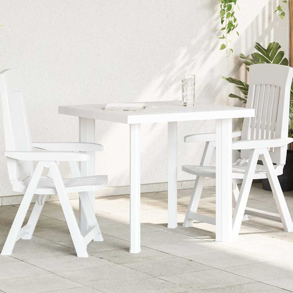 Tavolo da Giardino Bianco 78x75x72 cm in Plastica
