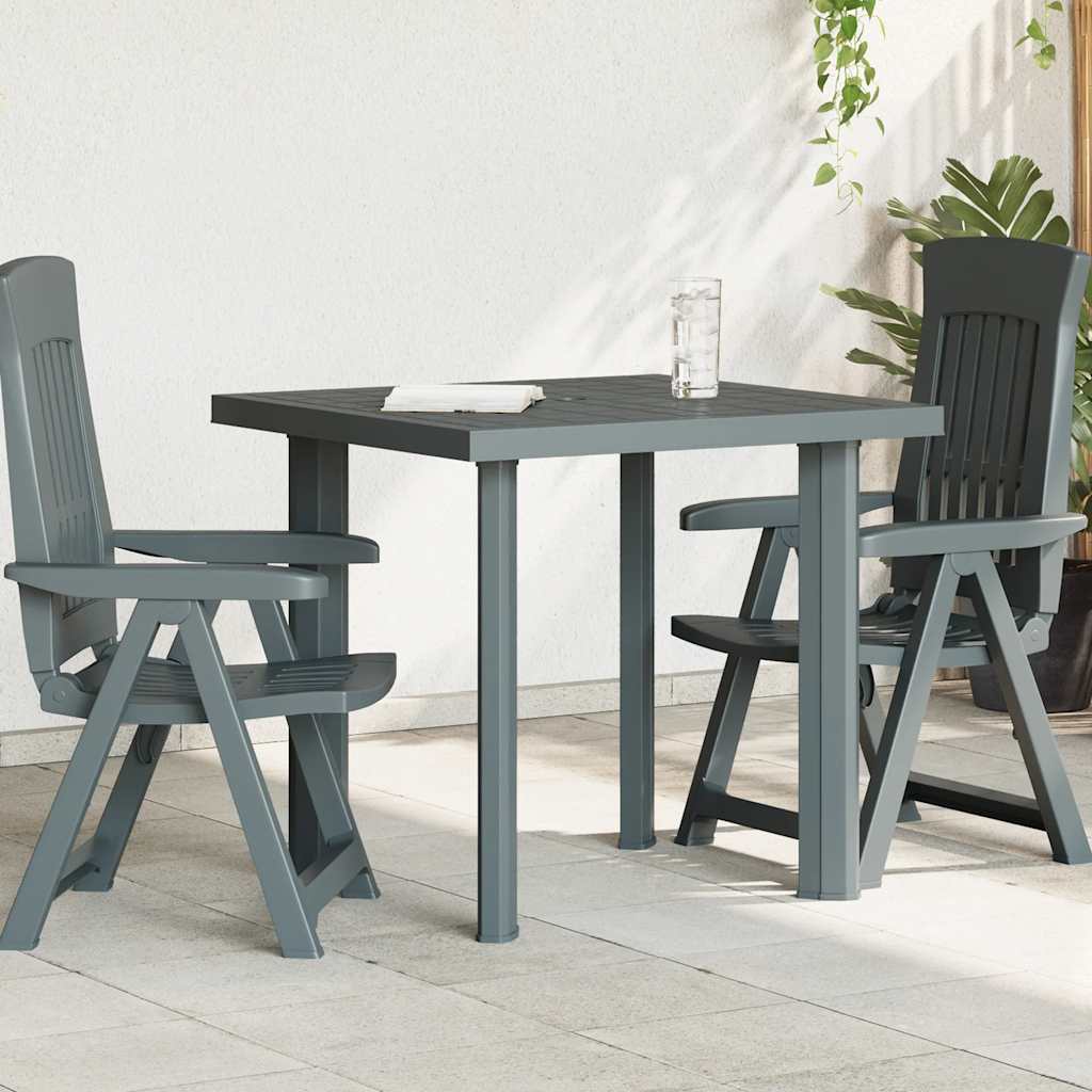 Tavolo da Giardino Verde 80x75x72 cm in Plastica
