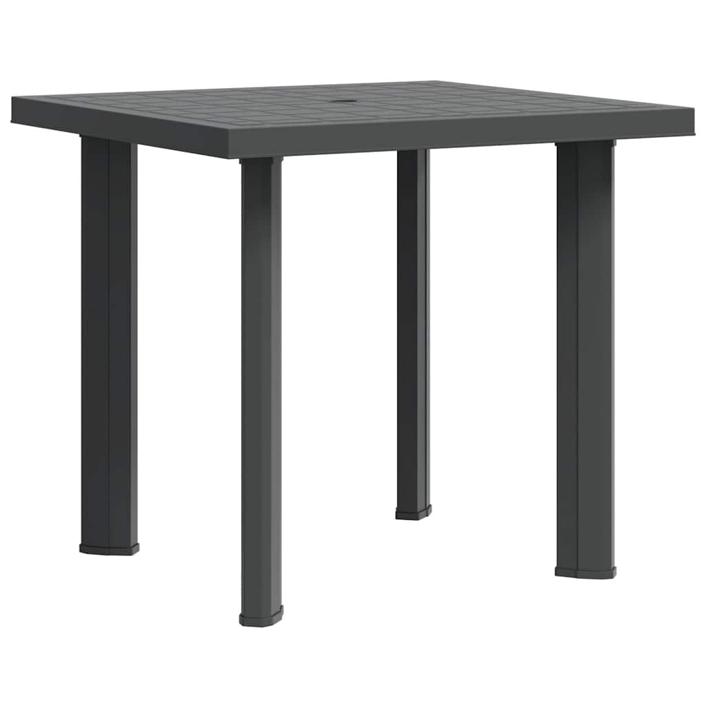 Tavolo da Giardino Antracite 80x75x72 cm in Plastica