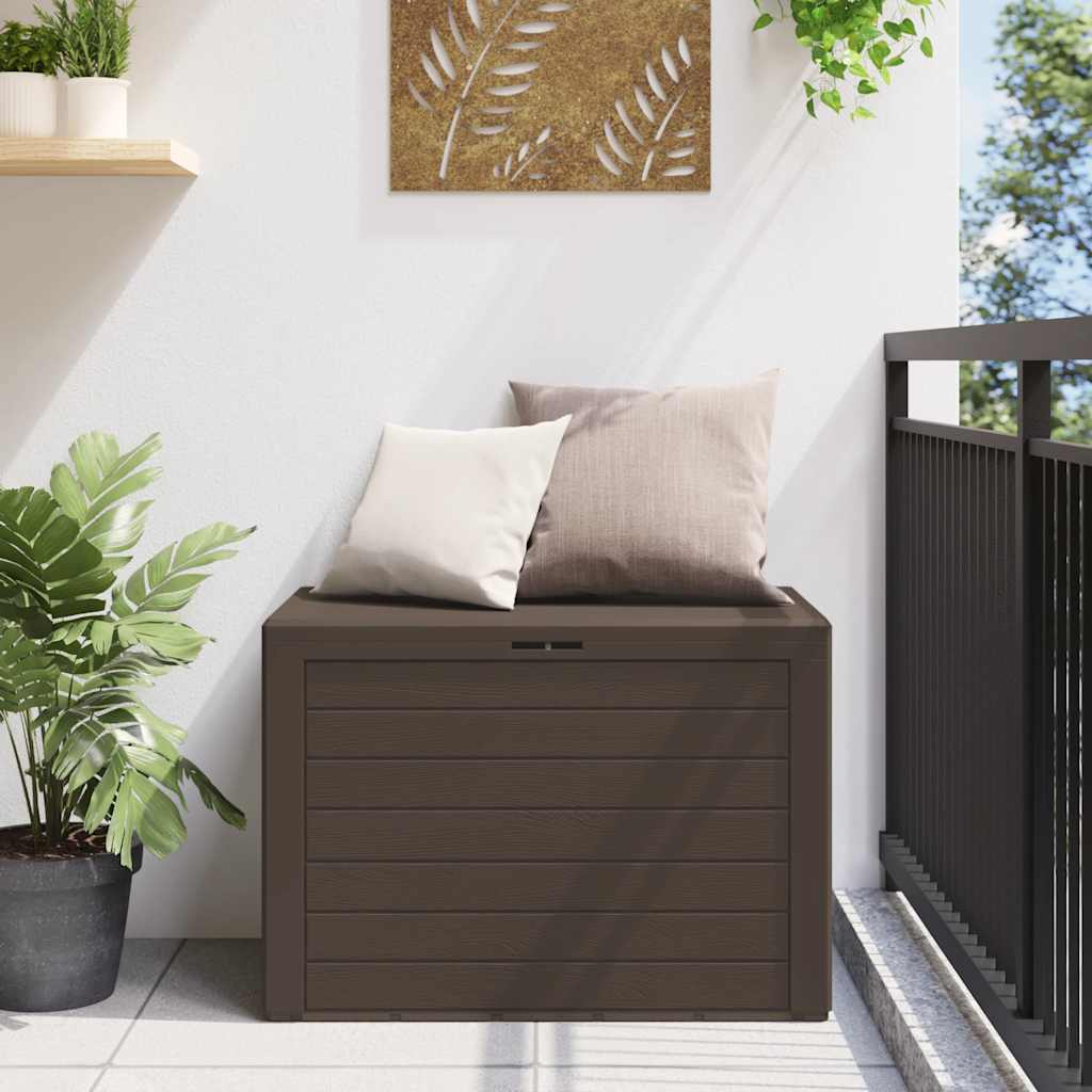Baule da Giardino Marrone 78x44x55 cm