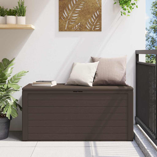 Baule da Giardino Marrone 116x44x55 cm
