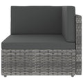 Divano ad Angolo Modulare in Polyrattan Grigio