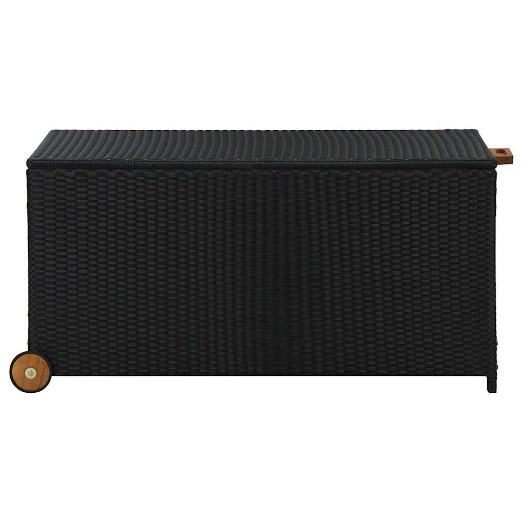 Contenitore da Giardino Nero 120x65x61 cm in Polyrattan