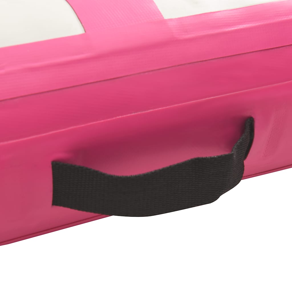 Tappetino Ginnastica Gonfiabile con Pompa 60x100x10 cm PVC Rosa