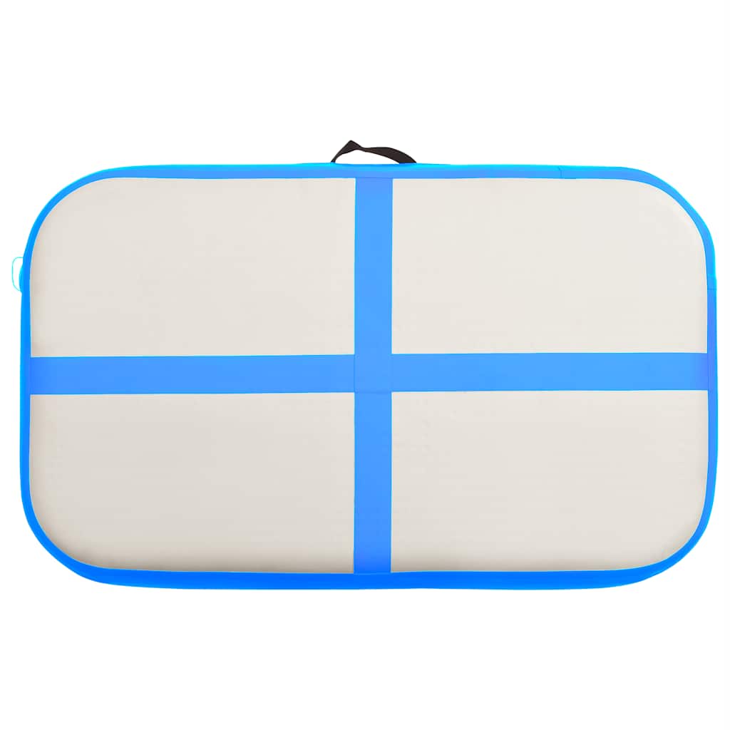 Tappetino Ginnastica Gonfiabile con Pompa 60x100x10 cm PVC Blu