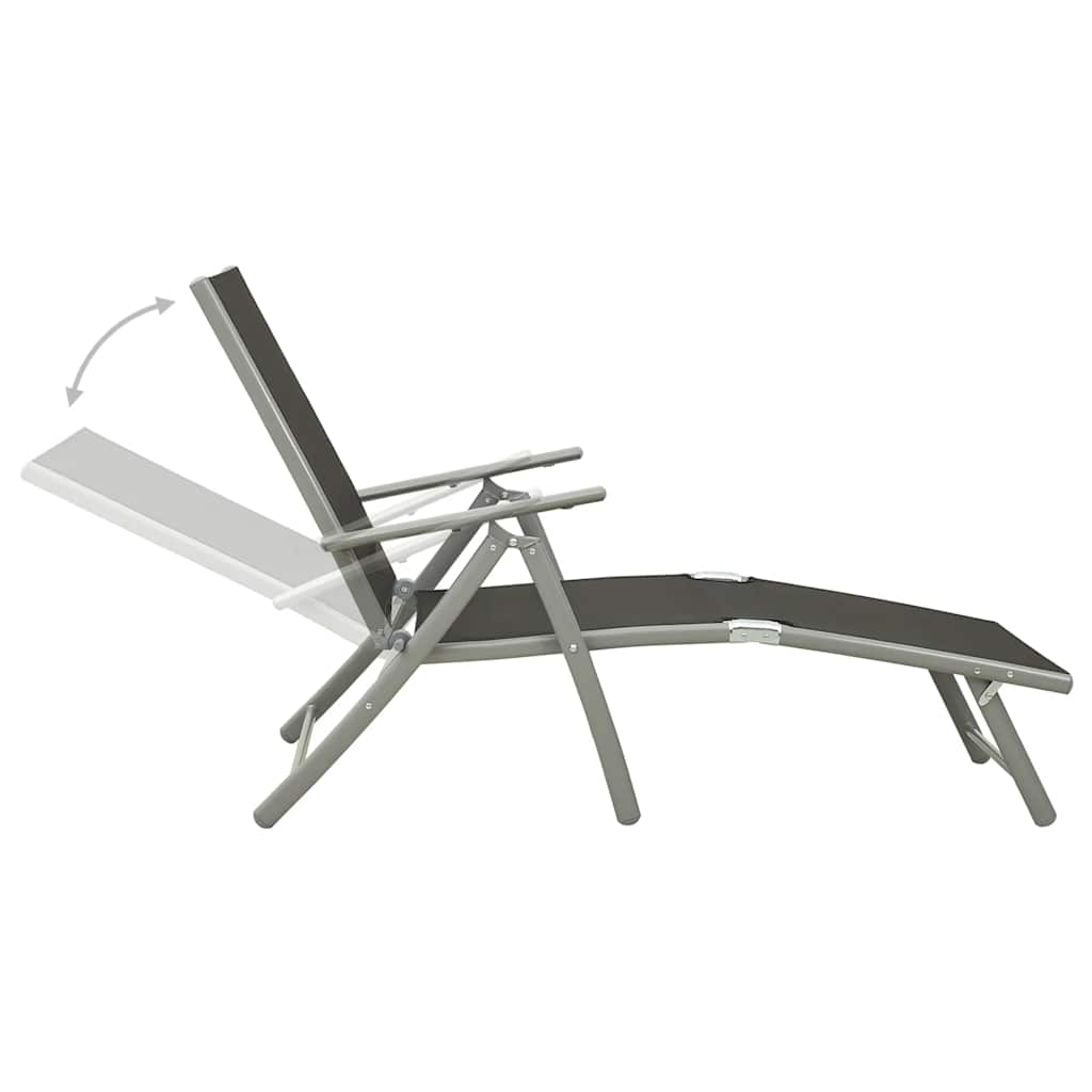 Set Divani da Giardino 3 pz in Textilene e Alluminio Argento
