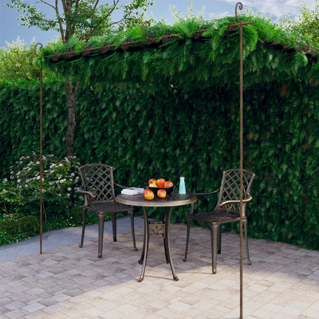 Pergolato da Giardino Marrone Anticato 4x3x2,5 m in Ferro