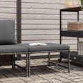 Poggiapiedi Modulare con Cuscino in Polyrattan Grigio