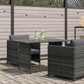 Tavolo da Pranzo da Giardino Grigio 110x70x65 cm in Polyrattan