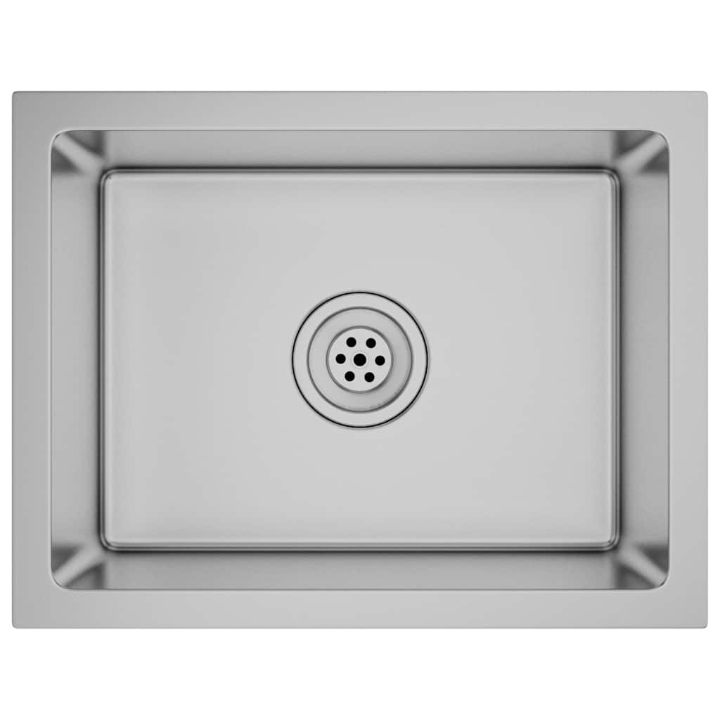 Lavello da Cucina Lavorato a Mano in Acciaio Inox