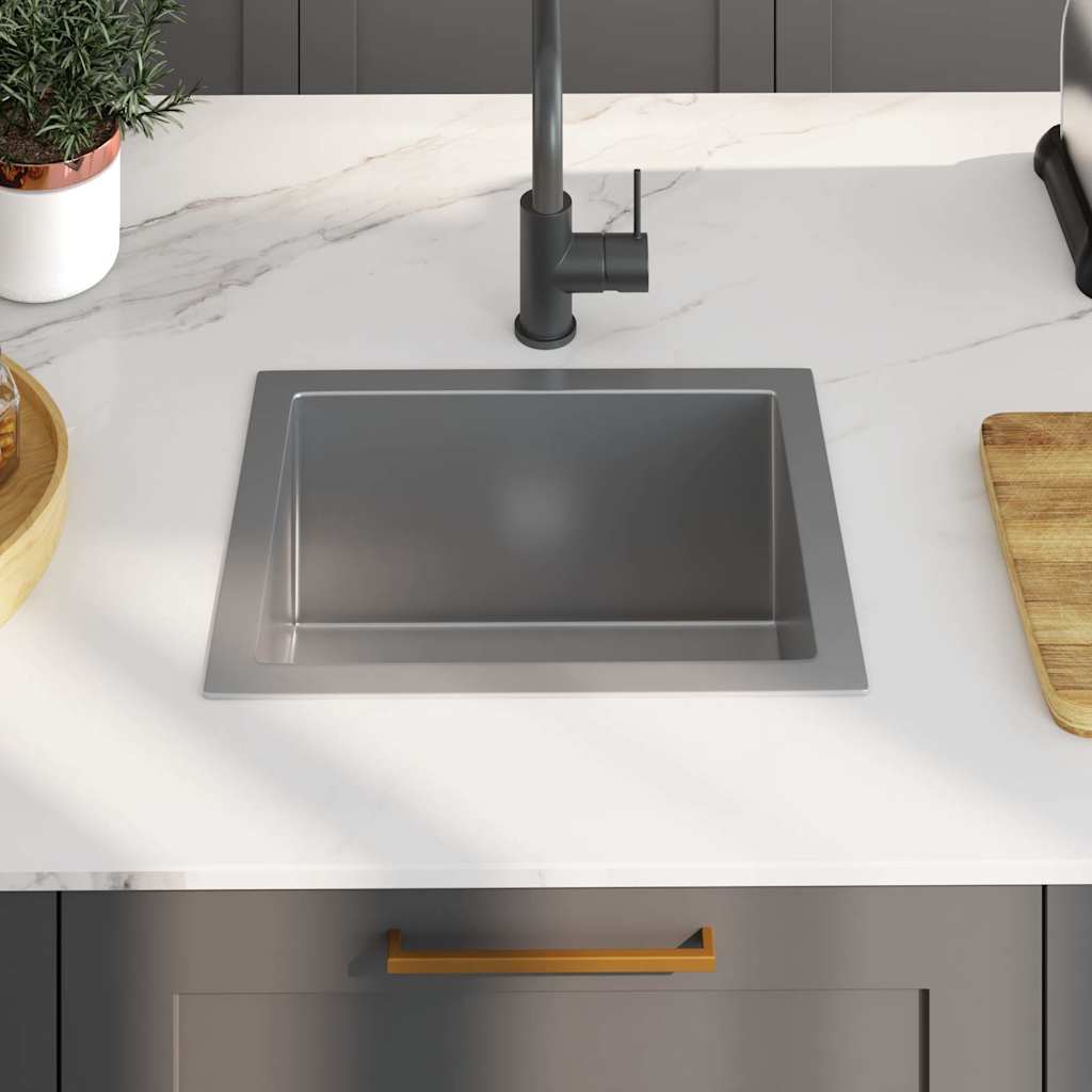 Lavello da Cucina Lavorato a Mano in Acciaio Inox