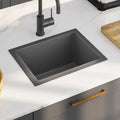 Lavello da Cucina Lavorato a Mano Nero Acciaio Inox