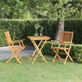 Set da Pranzo da Giardino 3 pz Pieghevole in Massello di Acacia