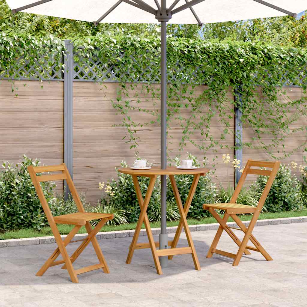 Tavolo da Giardino Pieghevole 70 cm in Massello di Acacia