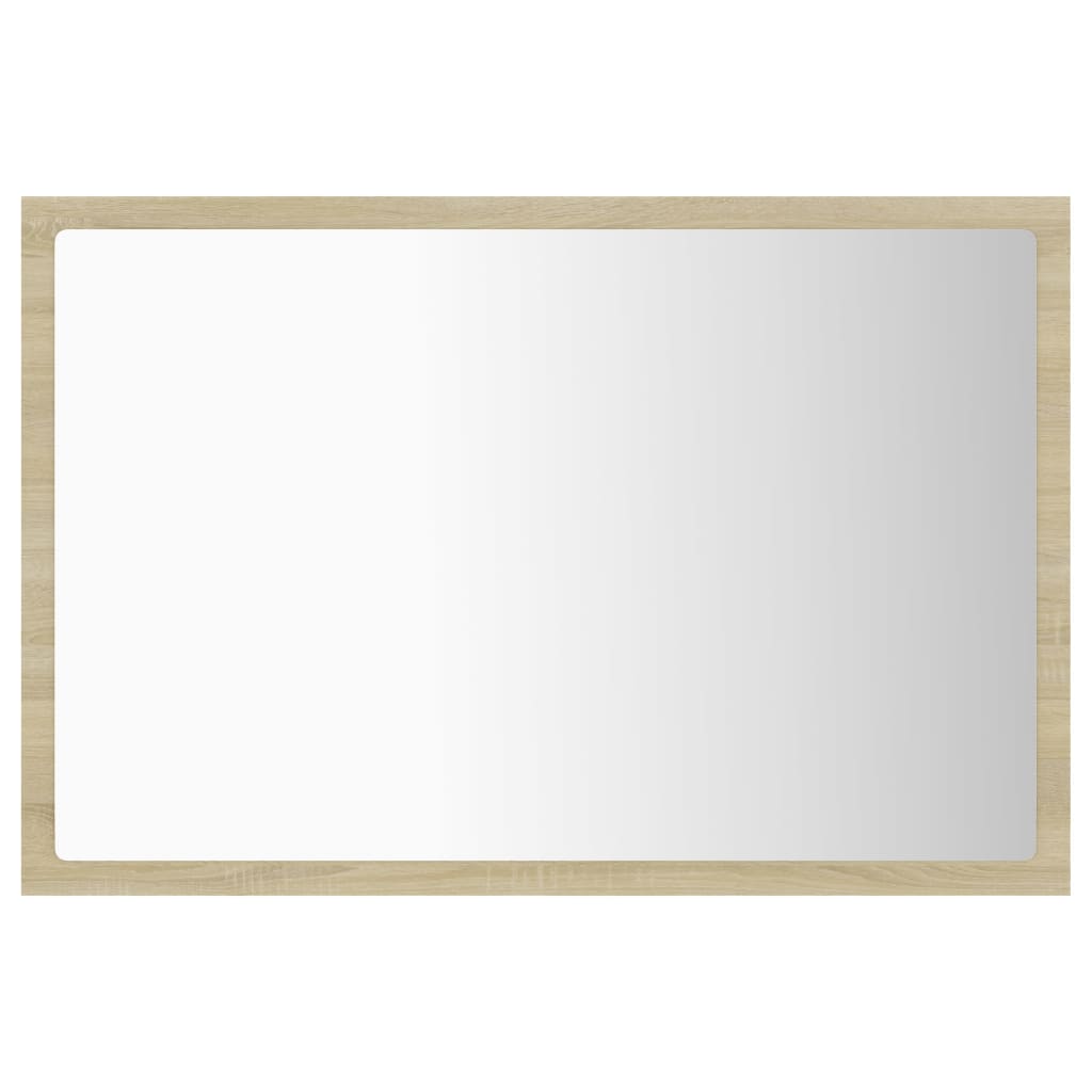 Specchio da Bagno LED Rovere Sonoma 60x8,5x37 cm in Acrilico