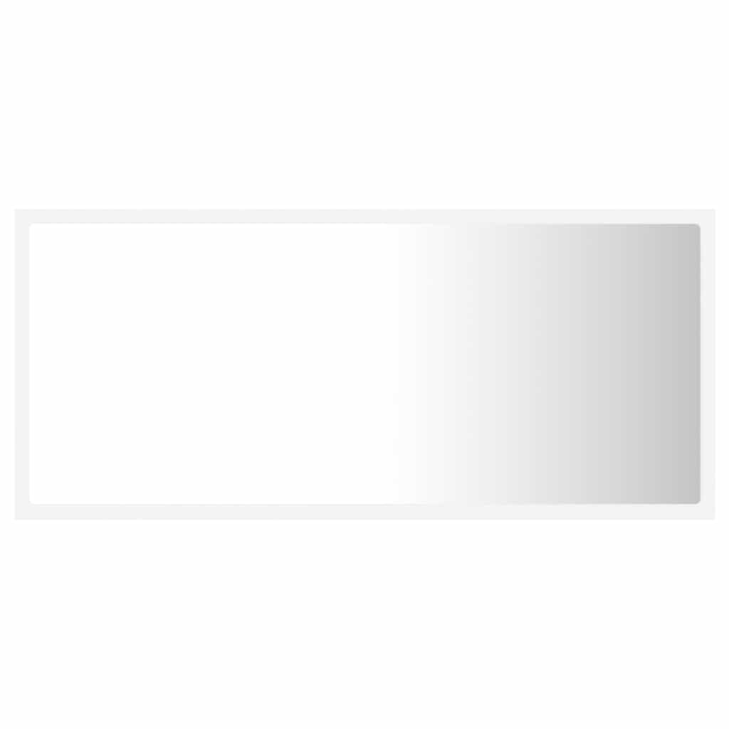 Specchio da Bagno con LED Bianco 90x8,5x37 cm in Acrilico