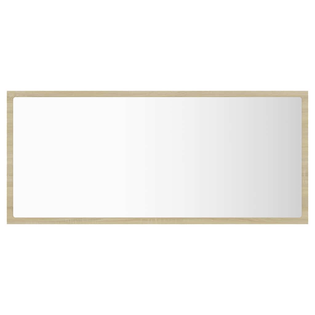 Specchio da Bagno LED Rovere Sonoma 90x8,5x37 cm in Acrilico