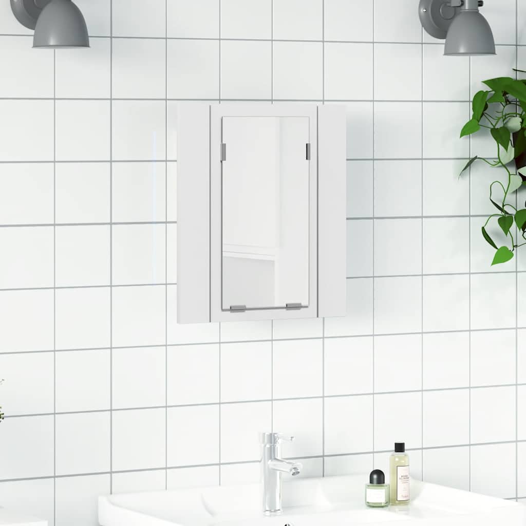 Specchio da Bagno con LED Bianco 40x12x45 cm in Acrilico