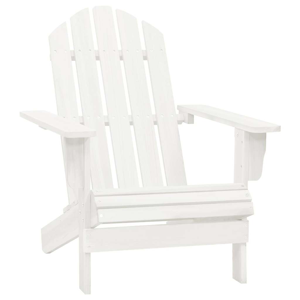 Sedia da Giardino Adirondack con Tavolino in Legno Abete Bianca