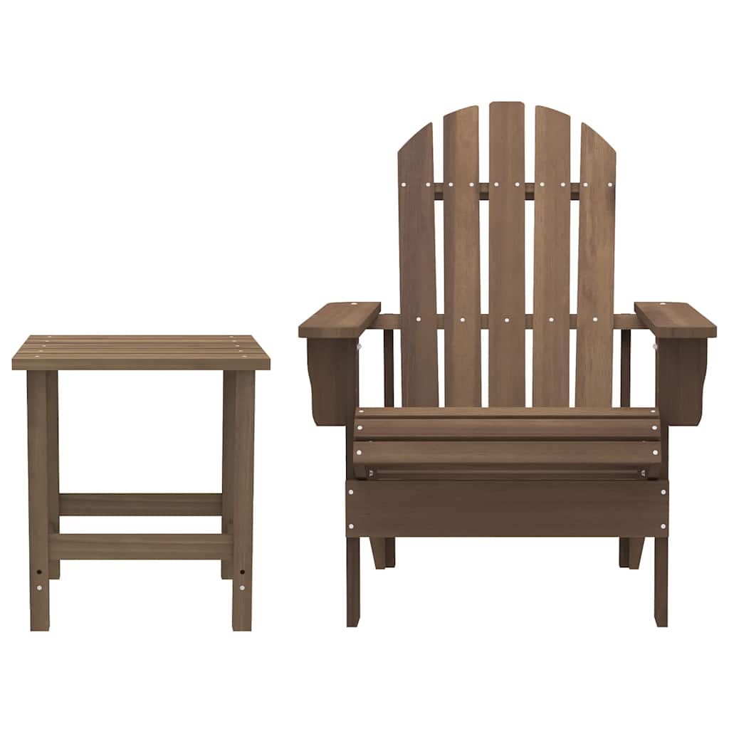 Sedia Adirondack con Tavolo Abete Massello Marrone