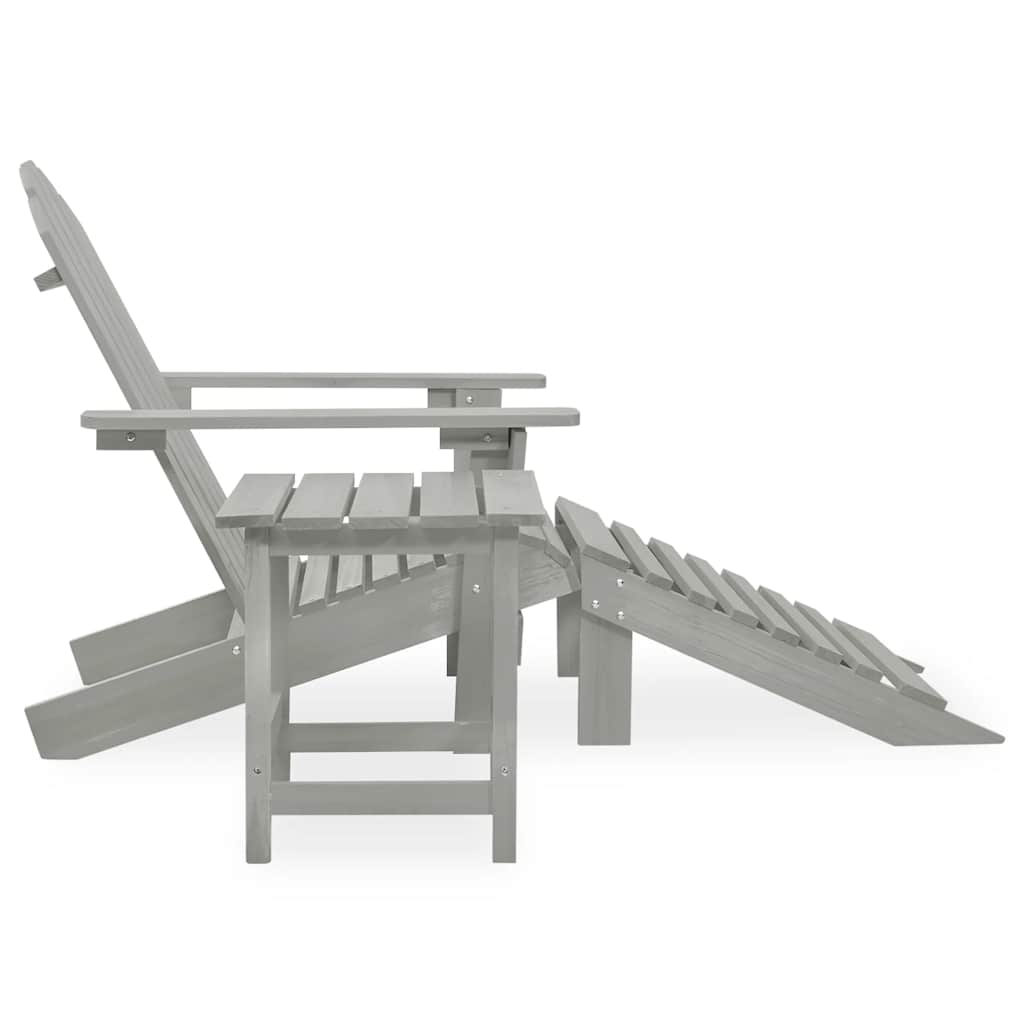Sedia Giardino Adirondack Ottomana Tavolo Abete Massello Grigio