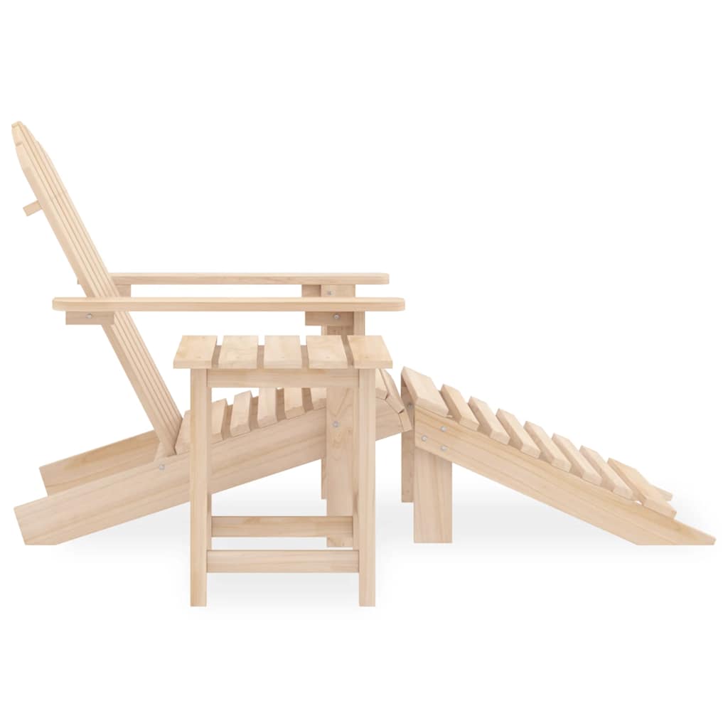 Sedia Adirondack con Poggiapiedi e Tavolo Massello di Abete